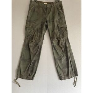 Ralph Lauren Polo Jean Women 12 Cargo‎ Pants Camo Wide Leg Y2K Utility Army 1967